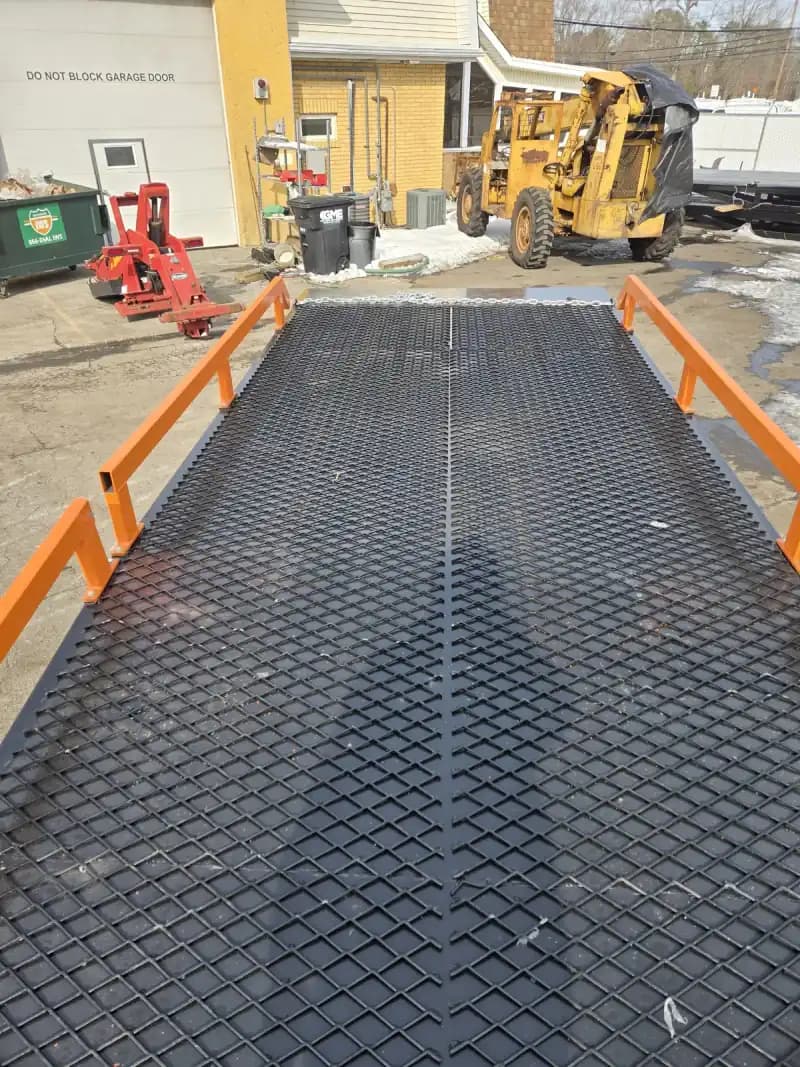 Dock ramp at warehouse